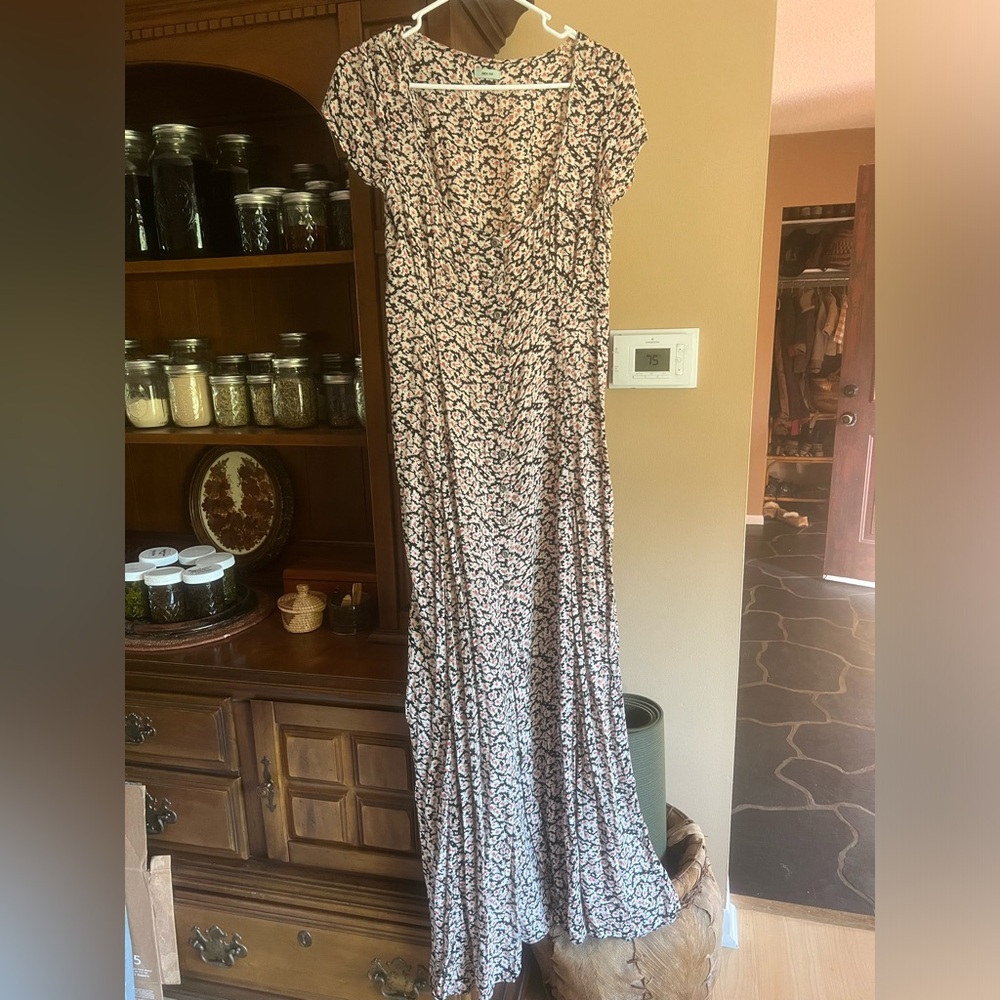 Old School Urban Outfitters Full Length Maxi Button Down Dress
